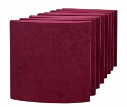 PLANTES&PARFUMS PROVENCE Vicoustic Cinema Round Premium Bordeaux panele akustyczne 8 szt.