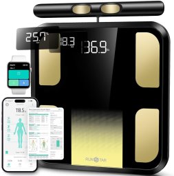 Waga łazienkowa Herdegen RunSTAR Smart waga analityczna 8 elektrod BIA 28 parametrów BMI 180kg