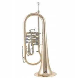 Eastman TRF-56 trąbka flugelhorn Bb skrzydłówka 3 wentyle złoty mosiądz ustnik