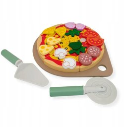 Kabi Drewniana pizza zabawka z akcesoriami - Kabi 3+ EDUKAMP