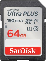 Karta Hama SanDisk SDXC Ultra PLUS 64GB (Class10/V10/UHS-I/150MB/s)