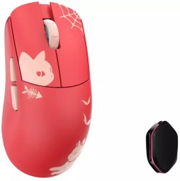 Mysz WLMouse YING Magnesium Bezprzewodowa mysz gamingowa, PAW3950HS, 8K Polling, OMRON Optical Switches - czerwony