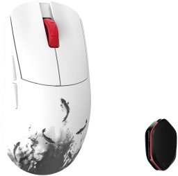 Mysz WLMouse YING Magnesium Bezprzewodowa mysz gamingowa, PAW3950HS, 8K Polling, OMRON Optical Switches - czarny/biały