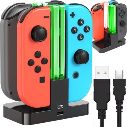 xxxxxxxxxxxxxxxx Verk Group (Verk) Stacja ładująca ładowarka do 4x joy-con nintendo switch podświetlenie led