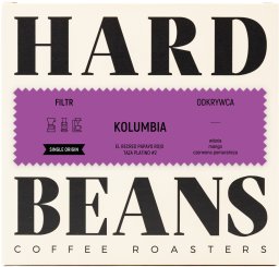 Kawa ziarnista Hard Beans Hard Beans - kawa ziarnista Kolumbia El Recreo Papayo Rojo Taza Platino #2 Filter 250 g
