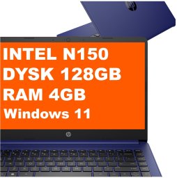 Laptop HP Laptop HP 14-dq6001na / BQ7T3EA / Intel N150 / 4GB / 128GB UFS / Intel UHD / HD / Win 11 / Fioletowy