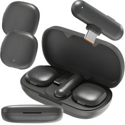 Mikrofon Verk 2x mikrofon bezprzewodowy krawatowy do iphone telefonu komputera usb-c