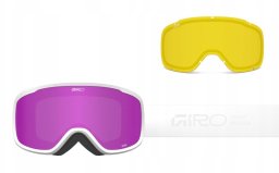 Giro GIRO MOXIE White Stacked (Cylindryczne) (szyba AMBER PINK 19-42% S2 + YELLOW 80-99% S0)