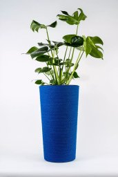 Adoni Doniczka bawełniana niebieska z wkładem 32x57 cm – ręcznie robiona (adoni-ba-blu-57)