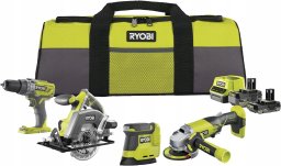 Zestaw elektronarzędzi Ryobi RYOBI 18V ONE+ 8-częściowy zestaw elektronarzędzi akumulatory RCK184O242SZL