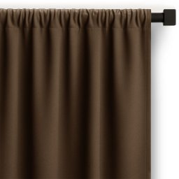 Fabryka Firan Zasłona 140x250 brązowa CARLI taśma wave oxford RESTILO do salonu