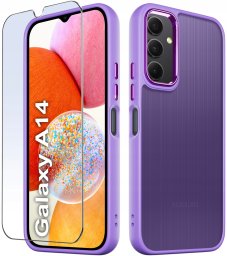 krainaGSM Etui Do Samsung Galaxy A14|A14 5G Matowe Silicone Case Satynowe + Szkło 9H