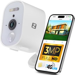Kamera IP Zintronic Zewnętrzna Kamera Bateryjna 4G LTE 3MPx Zintronic IKM4G310BAV1