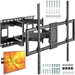VETOUSON Extra Mocny Uchwyt do Telewizora 52-120 cali VX-503 Wieszak na TV 120kg długi 70cm