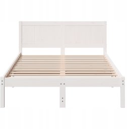 vidaXL Ramka łóżka Biały 120 x 200 cm Lite drewno sosnowe (872192)