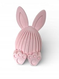 Dekoracja świąteczna Cotton World Dekoracja wielkanocna Wielkanocny Zajączek figurka zajączka 3D - różowy