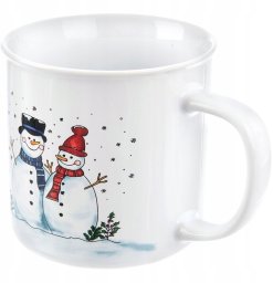 Orion Duży Kubek ceramiczny 470 ml zimowy motyw bałwanki na prezent (Ori_129694)