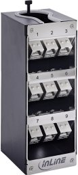 Delock InLine® Rozdzielacz 9-Port Cat.6A Ściana/ szyna w tym moduły Keystone