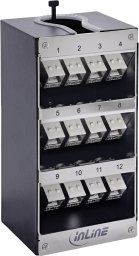 Delock InLine® Rozdzielacz 12-Port Cat.6A Ściana/ szyna w tym moduły Keystone