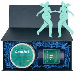 Cup&You Zestaw prezentowy BLIŹNIĘTA herbata i świeczka zapachowa dla osoby ze znakiem zodiaku bliźniąt - prezent upominek dla kobiety faceta mamy taty babci dziadka