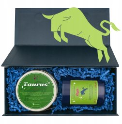 Cup&You Zestaw prezentowy BYK herbata i świeczka zapachowa dla osoby ze znakiem zodiaku byka - prezent upominek dla kobiety faceta mamy taty babci dziadka