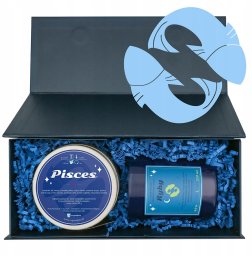 Cup&You Zestaw prezentowy RYBY herbata i świeczka zapachowa dla osoby ze znakiem zodiaku ryb - prezent upominek dla kobiety faceta mamy taty babci dziadka