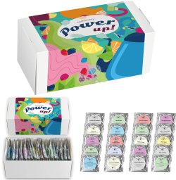 Cup&You Box prezentowy upominkowy HERBACIANY POWER UP mix 20 różnych herbat sypanych na prezent upominek dla kobiety faceta mamy koleżanki żony babci niej