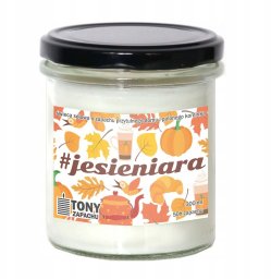 Cup&You Naturalna ręcznie robiona świeca sojowa zapachowa w szkle #JESIENIARA 50h palenia 300ml - prezent upominek dla kobiety mamy dziewczyny żony babci niej
