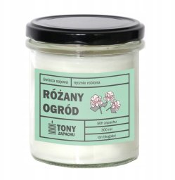 Cup&You Naturalna ręcznie robiona świeca sojowa zapachowa w szkle RÓŻANY OGRÓD 50h palenia 300ml - prezent upominek dla kobiety mamy dziewczyny żony babci niej
