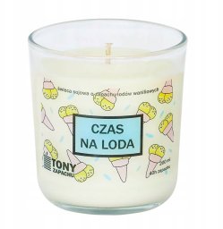 Cup&You Naturalna ręcznie robiona świeca sojowa zapachowa w szkle CZAS NA LODA 40h palenia 200ml - prezent upominek dla kobiety faceta męża żony chłopaka dziewczyny