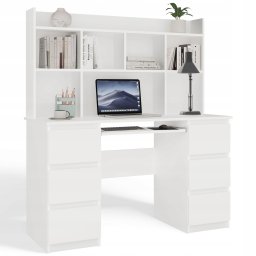 Biurko 4HouseDesign Zestaw biuro Z. KUBA Drift Zes Biały Niebieski