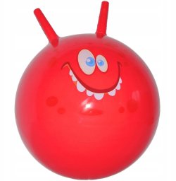 Enero Piłka do skakania z rogami Skoczek 45 cm Czerwony Enero Toys