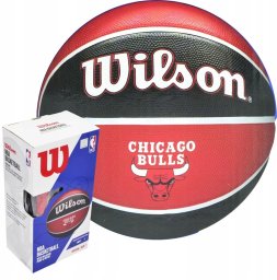Wilson Piłka do koszykówki NBA Team Chicago Bulls + pompka BOX R.7