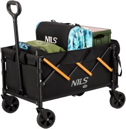 Nils Extreme NC2608 Wózek turystyczny składany czarno-pomarańczowy 100L NILS CAMP