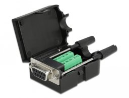 Delock Delock Adapter – Sub-D 9 Pin Female to Terminal Block 10 Pin – With Enclosure