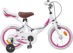 vidaXL vidaXL Rower Dziecięcy 14 Cali dla dzieci w wieku 3-5 lat Biały