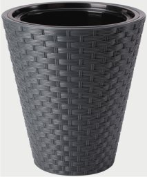 Formplastic Donica Rattana okrągła 40 - antracyt