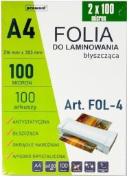 Staples Folia do laminowania A4 100szt