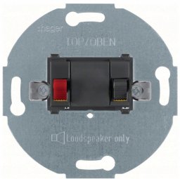Hager One.platform Mechanizm gniazda głośnikowego stereofonicznego 1-kr antracyt WDF4800AT1