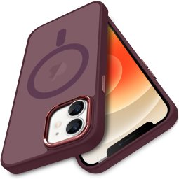 krainaGSM Etui Do Iphone 12 | 12 Pro Do Magsafe Matowe Matt Case + Szkło Na Ekran 9H