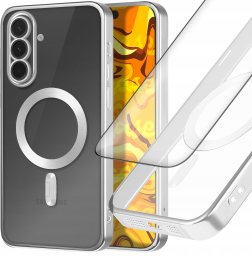 Hello Case Etui Do Samsung Galaxy A36 / A37 / A57 (Do Magsafe, Tytanowe, Clear) Szkło