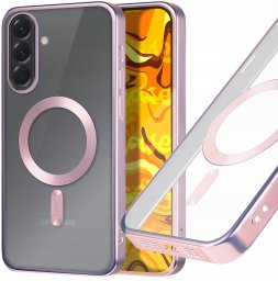 Hello Case Etui Do Galaxy A36 / A37 / A57 (Do Magsafe, Różowe Złoto, Metal, Clear)