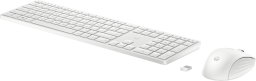 Klawiatura + mysz HP 655 Wireless Biały (860P8AA)