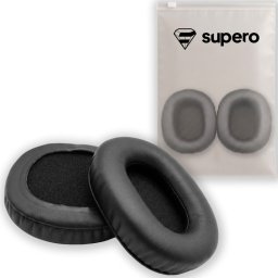 SUPERO Nauszniki skórzane z pianką Memory Foam SUPERO do Audio-Technica ATH-M50x / ATH-M50 / ATH-MSR7 / ATH-M40 / ATH-M30 / ATH-M20, czarne 1