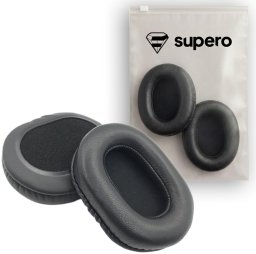 SUPERO Nauszniki skórzane SUPERO z Memory Foam do SteelSeries Arctis 1 / 3 / 5 / 7 / 9X / Pro, czarne 1