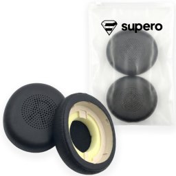 SUPERO Nauszniki skórzane z Memory Foam SUPERO do Jabra Evolve2 65 / Elite 45H, czarne 1