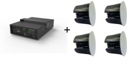 Kino domowe VivoLink Vivolink Audiopack Subwoofer 6.5 + 4 x premium 40W ceiling speakers Czarny Przewodowa 110 W