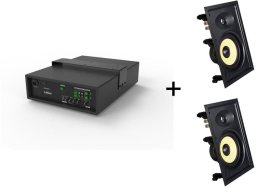 Kino domowe VivoLink Vivolink Audiopack Subwoofer + 2 x premium in-wall speakers Czarny Przewodowa 110 W