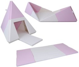Małpiszon namiot tipi 3w1 - biało-różowy