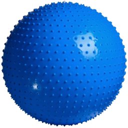 Małpiszon piłka gimnastyczna dmuchana 65 cm - niebieski z wypustkami